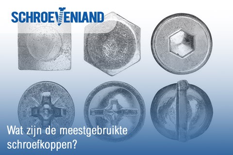 Wat zijn de meest gebruikte schroefkoppen?