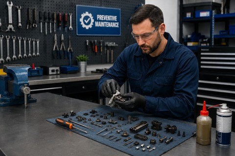 Onderhoud vlechtmachine
